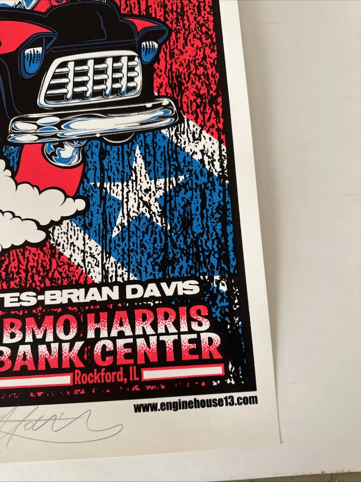 2012 Brantley Gilbert Tour Poster Bmo Harris Bank Center Rockford IL Martin, изображение 4