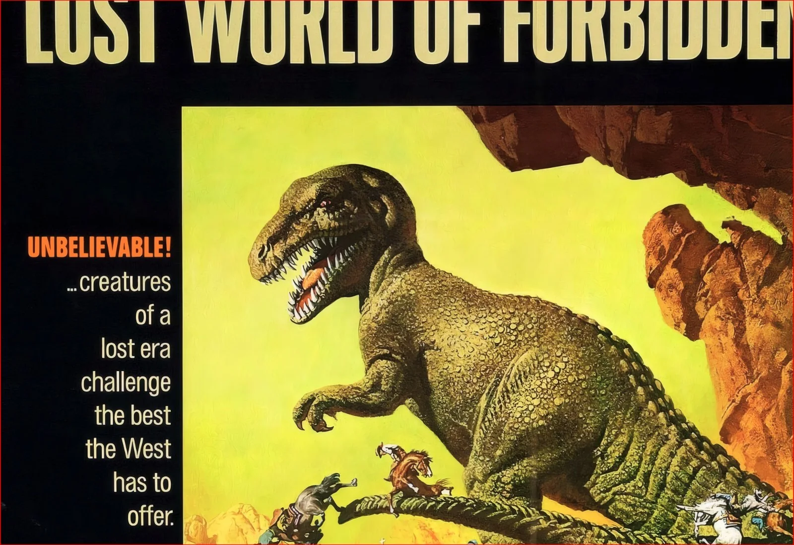 The Valley of Gwangi - 1969 Monster Restored 27.2" x 41" US One Sheet Poster, изображение 4