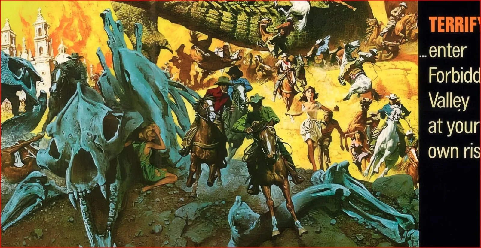 The Valley of Gwangi - 1969 Monster Restored 27.2" x 41" US One Sheet Poster, изображение 5