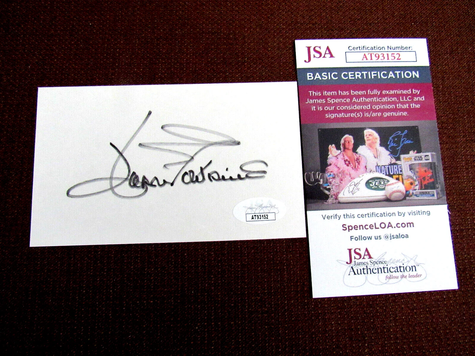 Joan Fontaine — JOAN FONTAINE 1941 ACADEMY AWARD SUSPICION SIGNED AUTO VTG INDEX CARD JSA BEAUTY, image 3