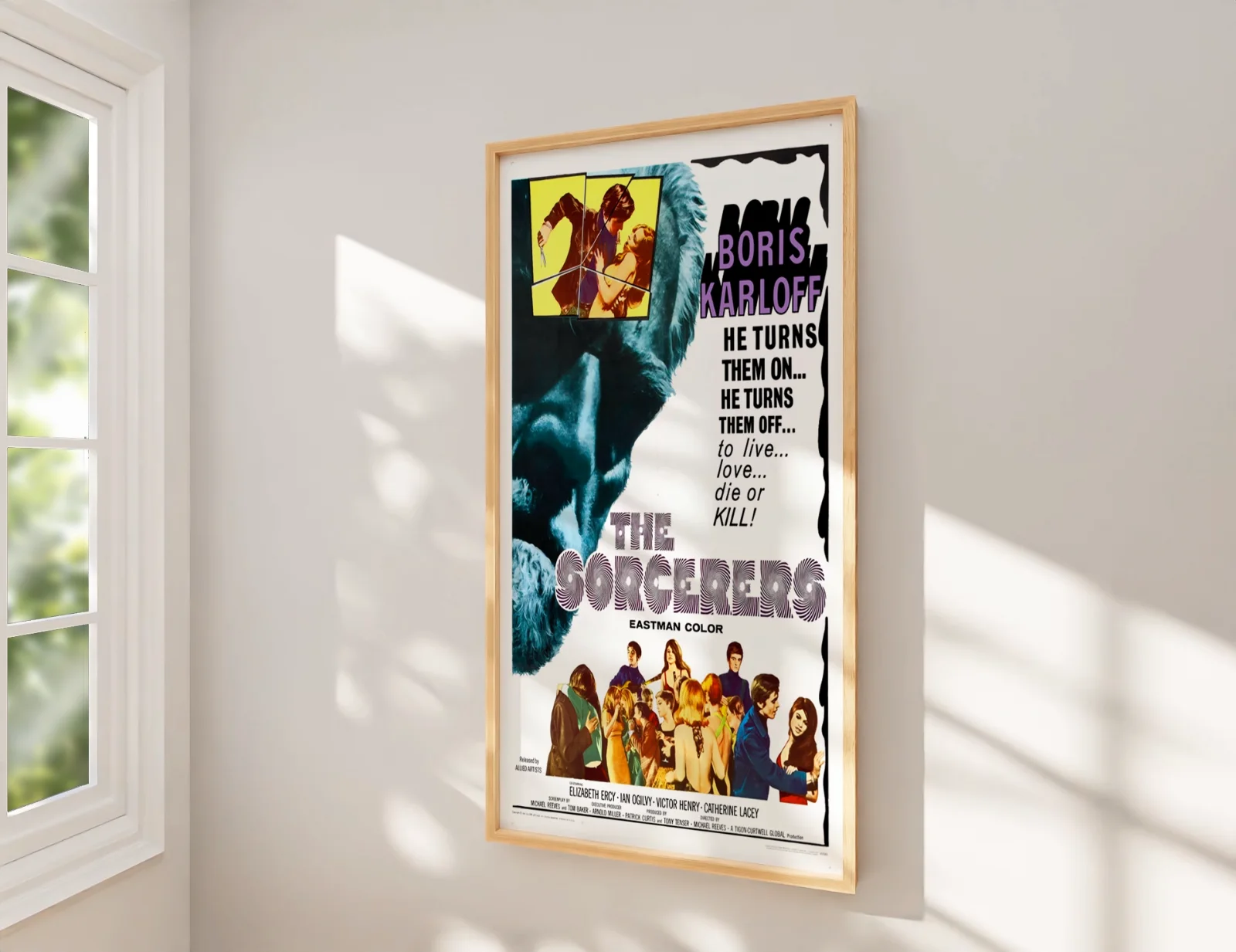 The Sorcerers - 1967 Horror / Sc-fi Restored 27.2" x 41" US One Sheet Poster, image 2