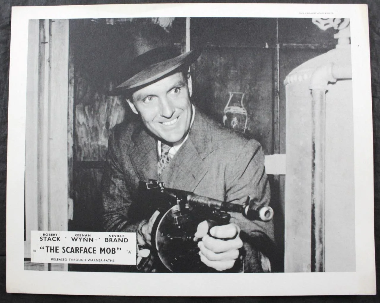 1959 THE SCARFACE MOB, SET of 7 LOBBY CARDS, WARNER-PATHE, ROBERT STACK, изображение 2