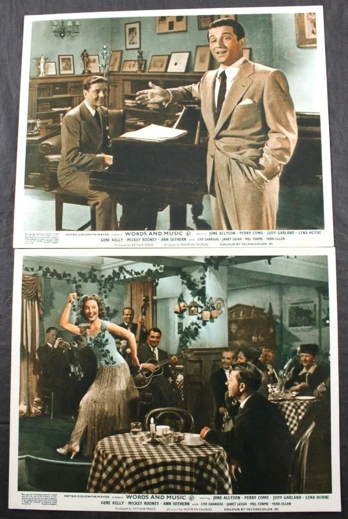 1948 WORDS & MUSIC, SET of 10 COLOUR LOBBY CARDS, MGM, JUDY GARLAND, GENE KELLY, изображение 4
