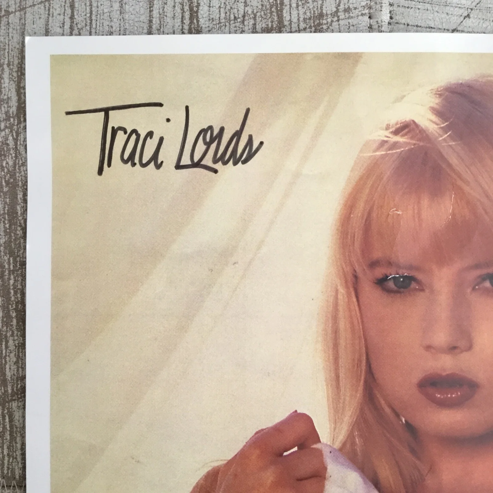 Traci Lords Signed Autograph 8.5” X 17” LARGE Photo UACC Authentic, image 2