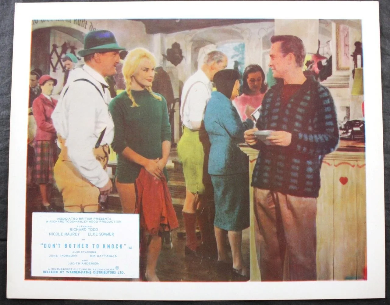1961 DON'T BOTHER TO KNOCK, SET of 8 LOBBY CARDS, WARNER-PATHE, RICHARD TODD, изображение 4