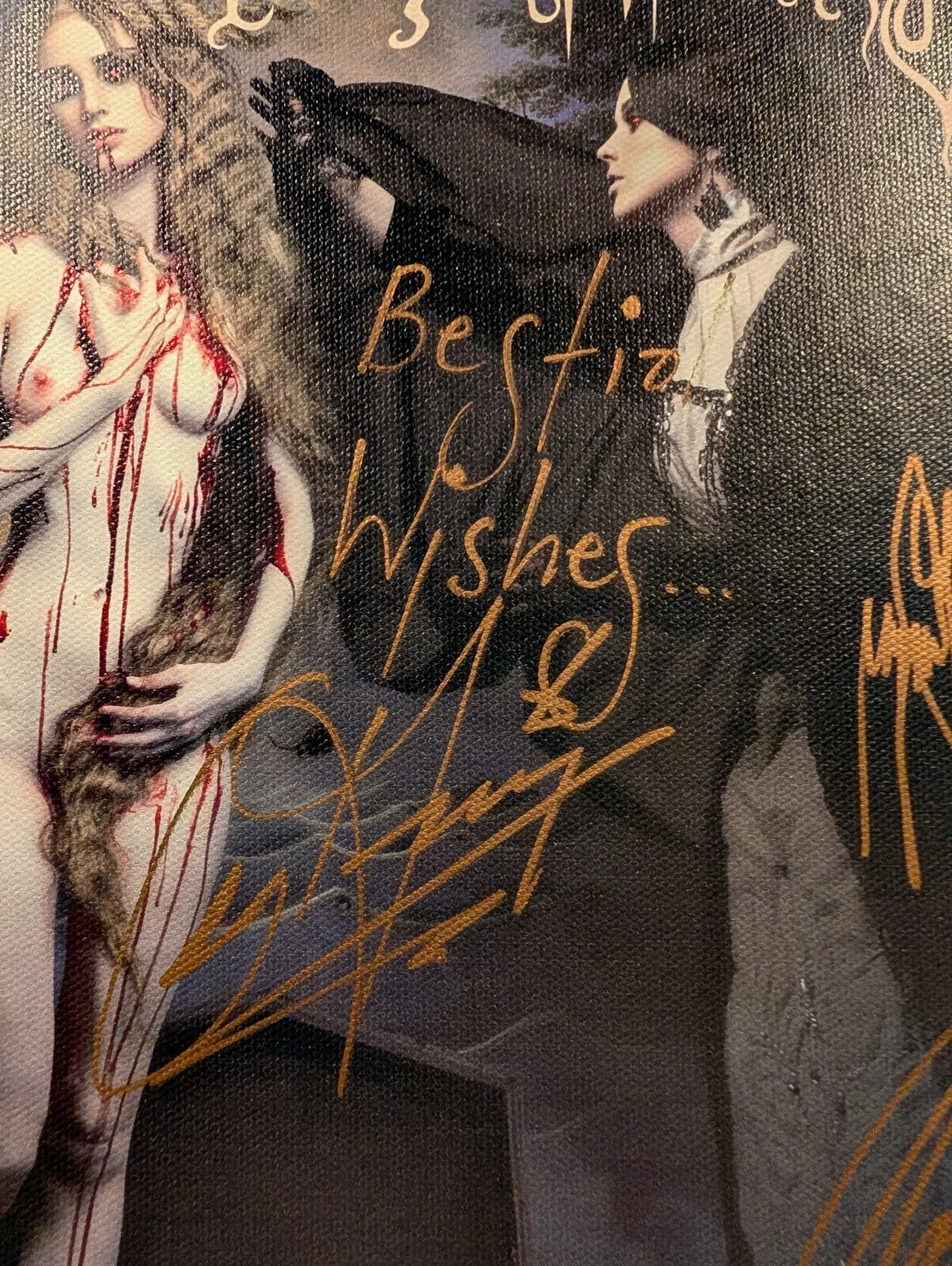 CRADLE OF FILTH CRYPTORIANA THE SEDUCTIVENESS OF DECAY AUTOGRAPHED CANVAS, изображение 2