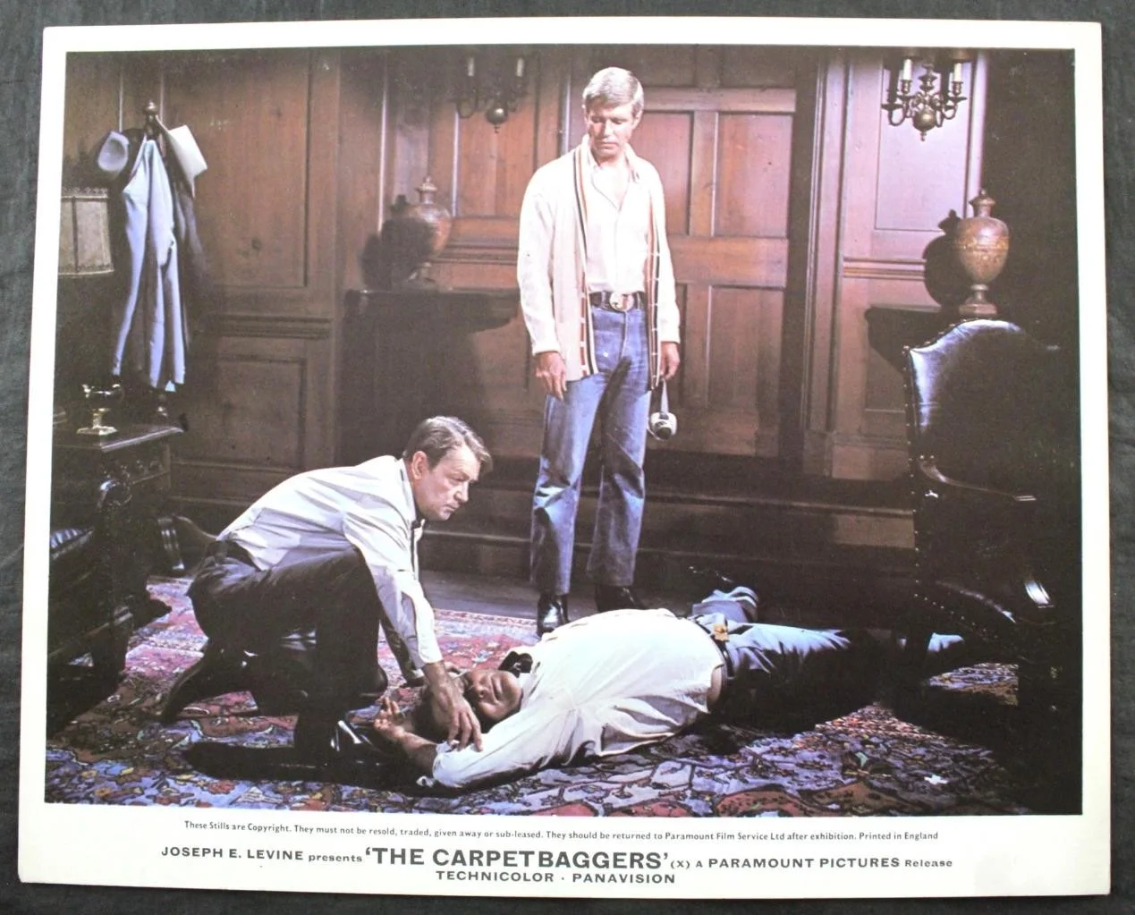1964 THE CARPET BAGGERS, SET of 5 COLOUR LOBBY CARDS, PARAMOUNT PICTURES, изображение 2