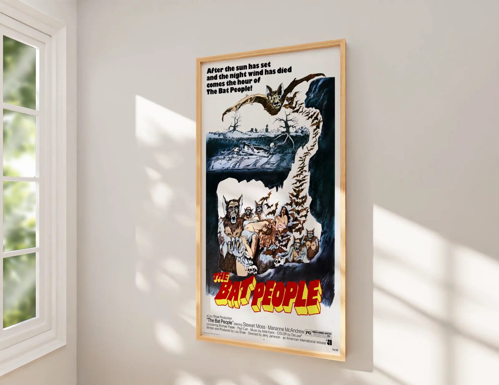The Bat People - 1974 B-movie Horror Restored 27.2" x 41" US One Sheet Poster, изображение 2