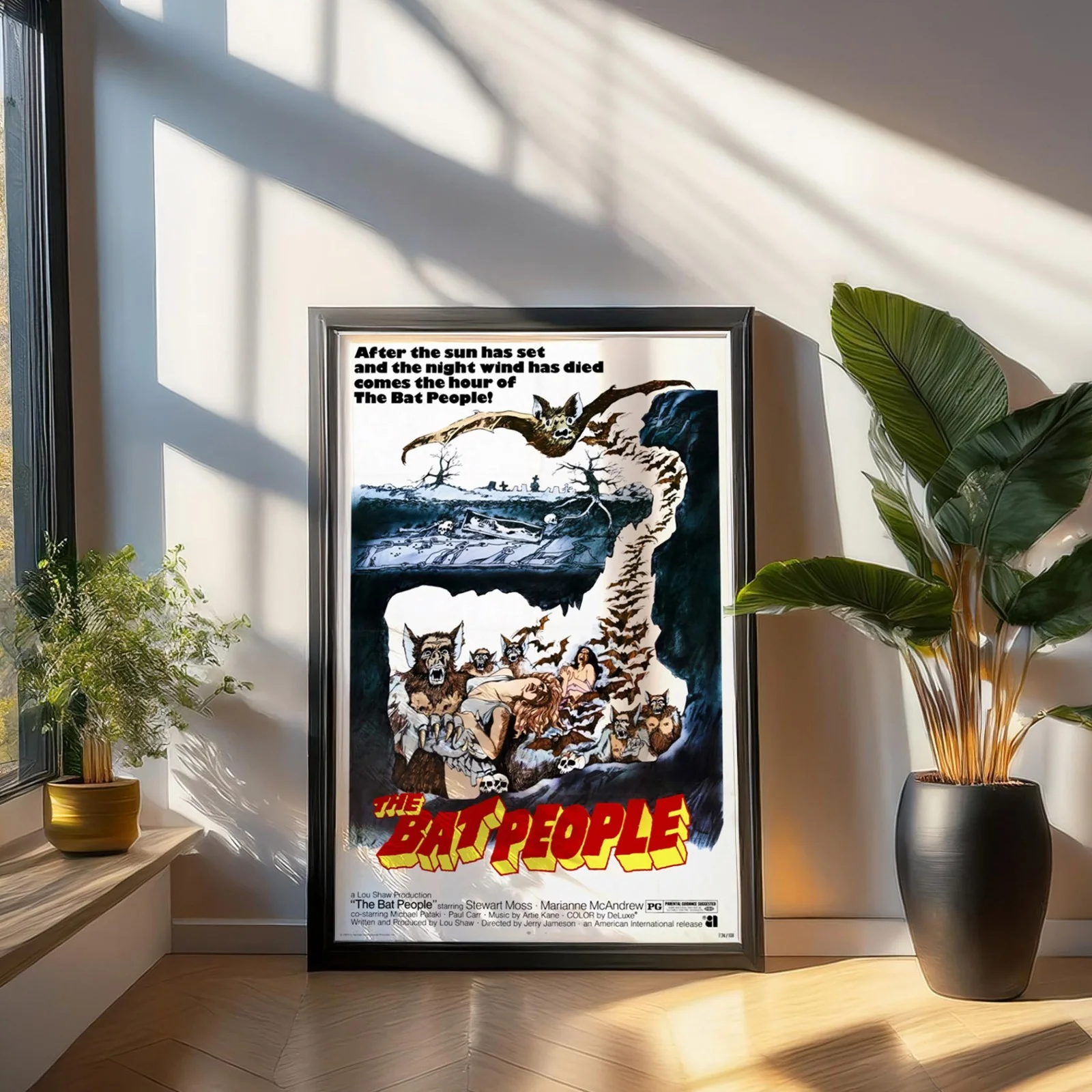 The Bat People - 1974 B-movie Horror Restored 27.2" x 41" US One Sheet Poster, изображение 3