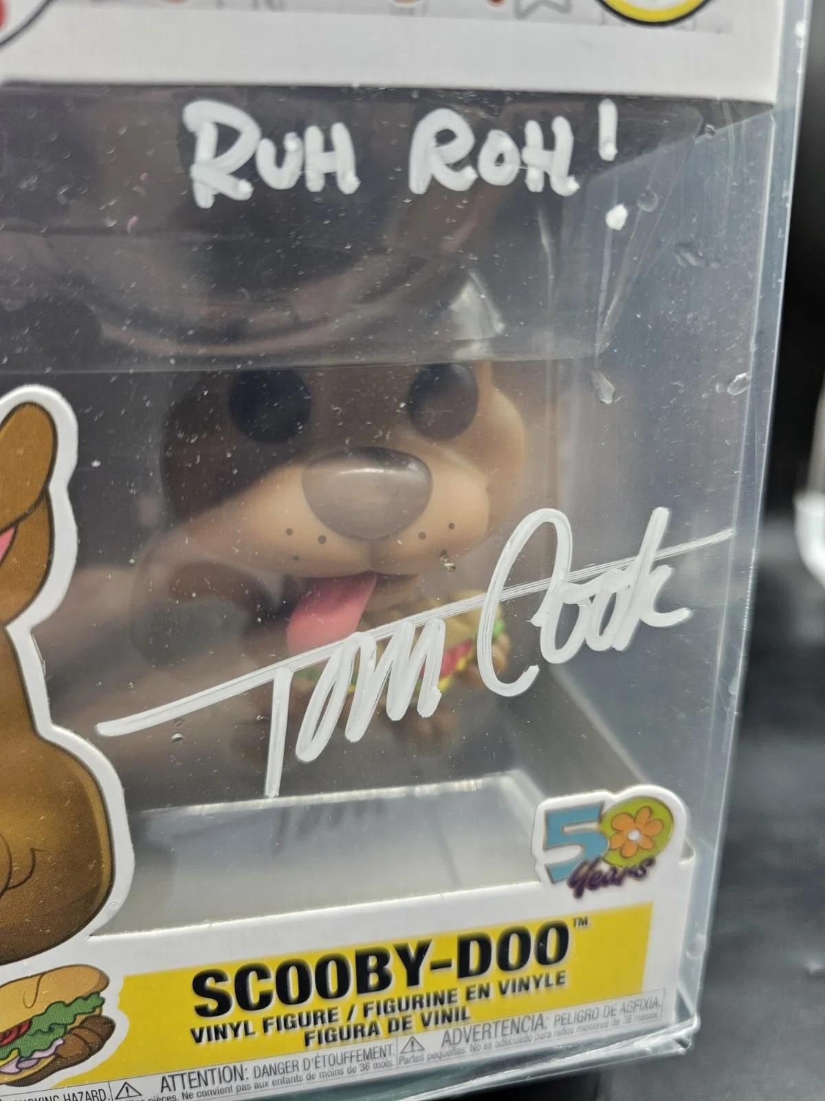 Tom Cook Signed Scooby Doo #625 Funko Pop! Inscribed "Ruh Roh!", изображение 2