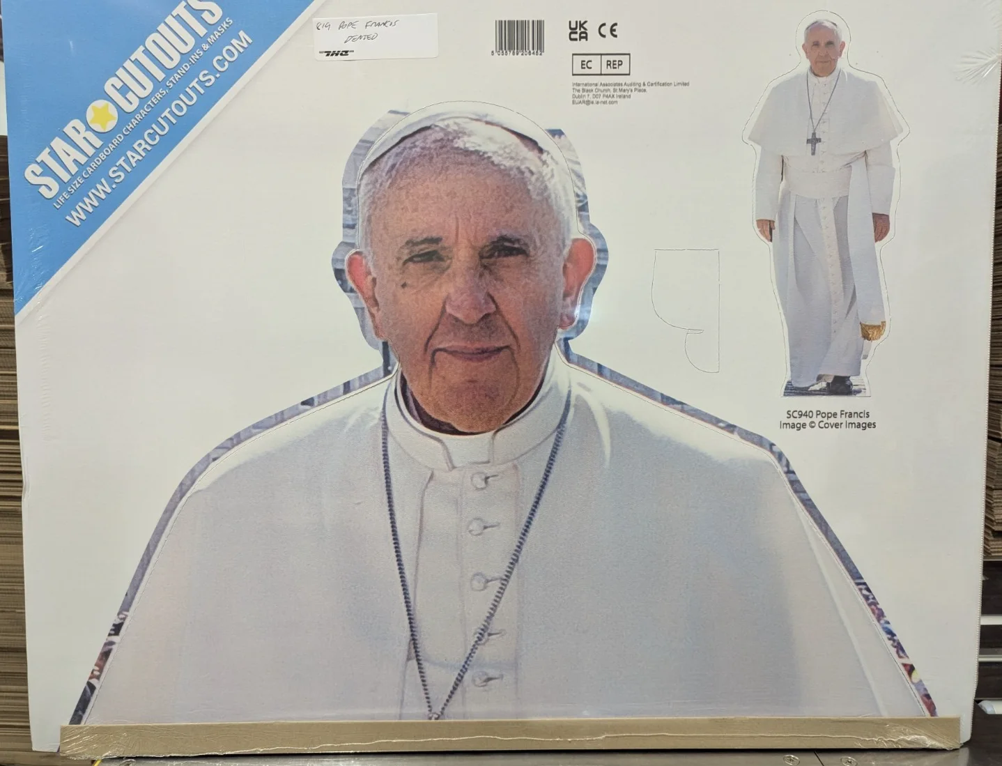 Pope Francis Cardboard Cutout / Standee 176cm Tall *Damaged*, image 2