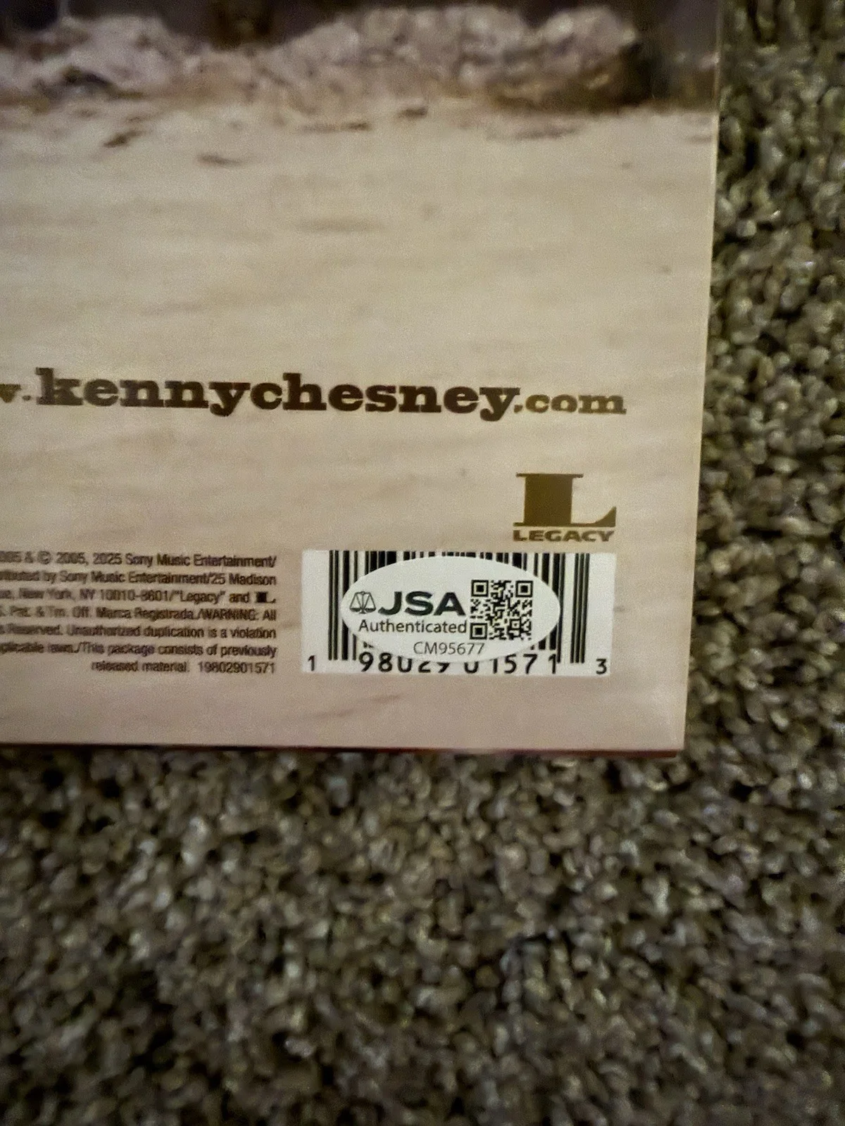 Kenny Chesney Signed The Road And The Radio Vinyl LP Record Album JSA COA, изображение 2