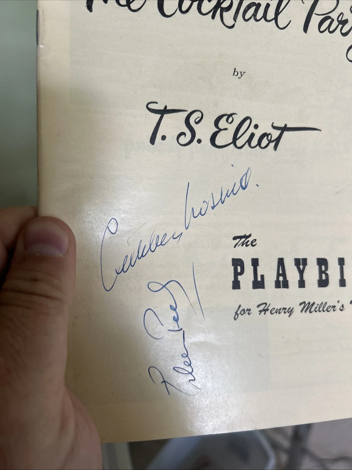 SIGNED 1950 THE COCKTAIL PARTY PLAYBILL Eileen Peel and Cathleen Nesbitt T152, image 2