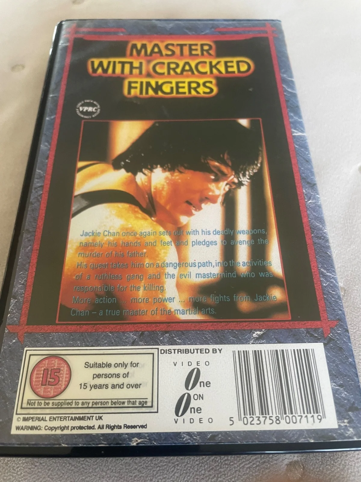 MASTER WITH CRACKED FINGERS JACKIE CHAN VHS CASSETTE PAL KUNG FU MARTIAL ARTS HK, изображение 2