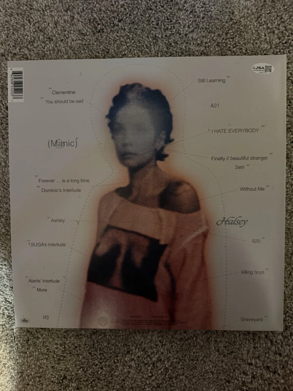 HALSEY AUTOGRAPHED SIGNED VINYL ALBUM JSA COA, image 2