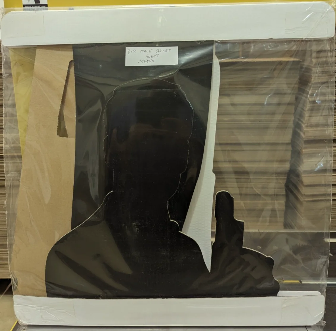 Secret Agent Male Silhouette Cardboard Cutout / Standee 173cm *Damaged*, изображение 2