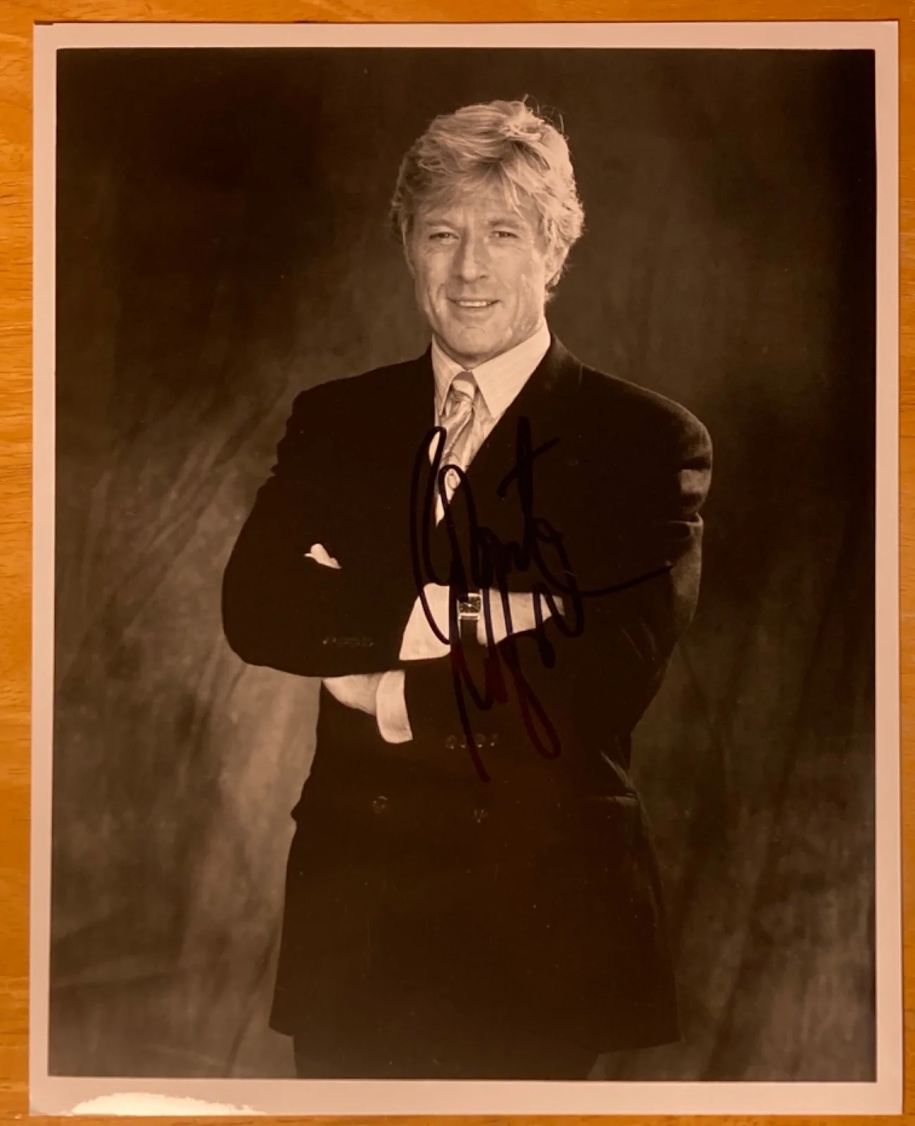 Hand SIGNED Robert Redford 8x10 Vintage Photo - Butch Cassidy, Great Gatsby, etc, image 2