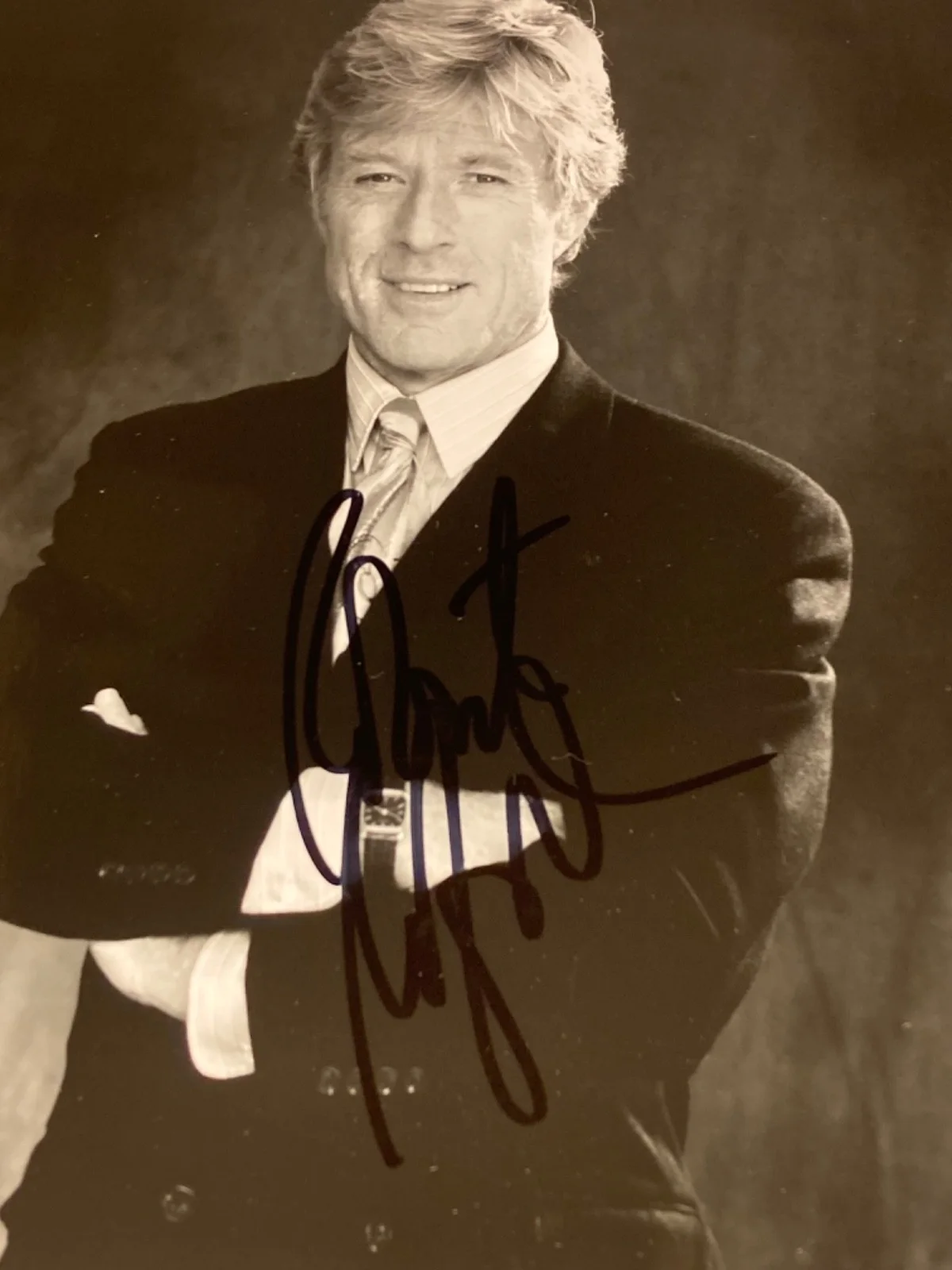 Hand SIGNED Robert Redford 8x10 Vintage Photo - Butch Cassidy, Great Gatsby, etc, image 3