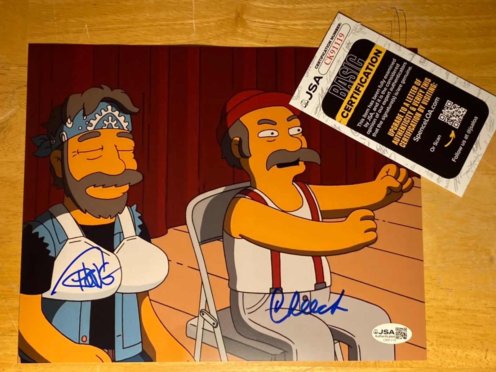 2x SIGNED Cheech & Chong 10x8 Photo (w/ JSA) The Simpsons, image 2