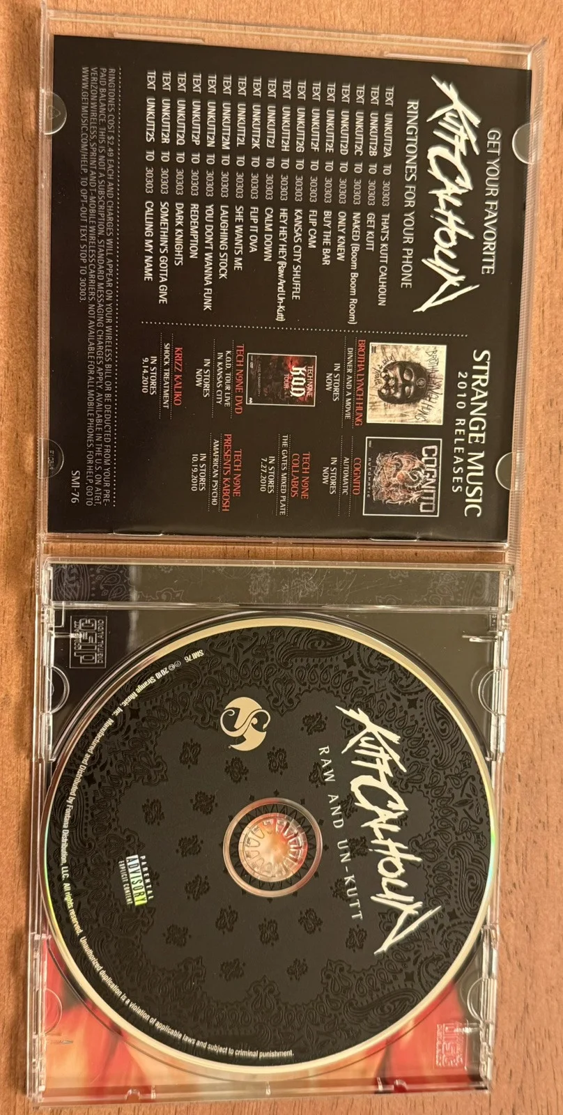 Kutt Calhoun - Raw And Un-Kutt CD SIGNED Tech N9ne Strange Music Hip Hop Rap, изображение 4