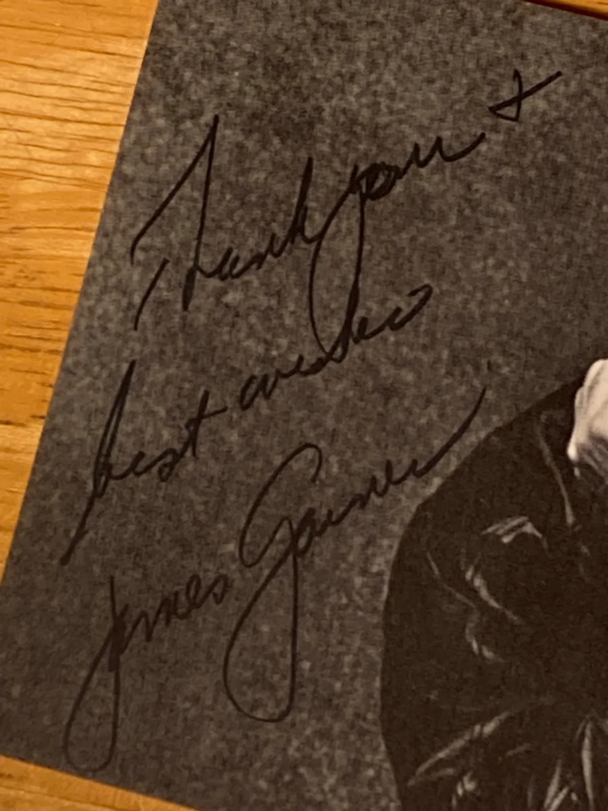 Hand SIGNED James Garner ~5.5x3.5 Photo-Postcard - Maverick, Rockford Files, etc, изображение 3
