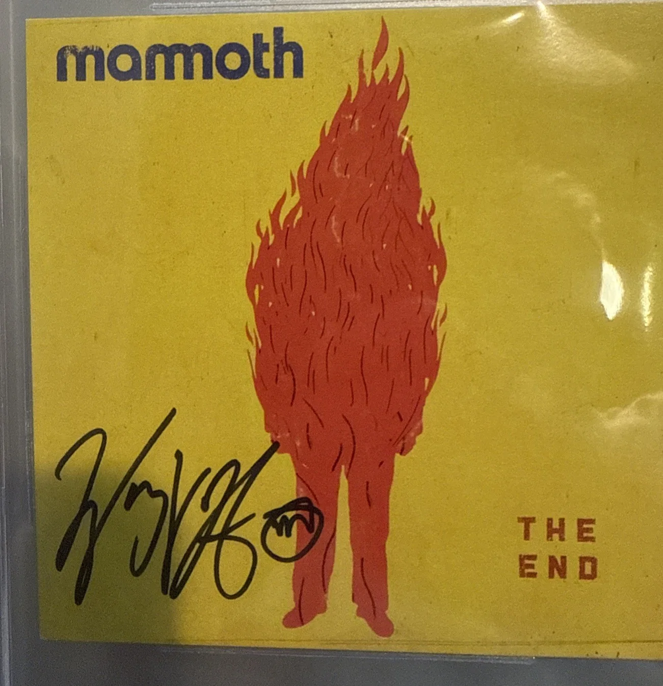 Wolfgang Van Halen SIGNED CD Insert “Mamoth - The End” Beckett BAS Encased Slab, image 2
