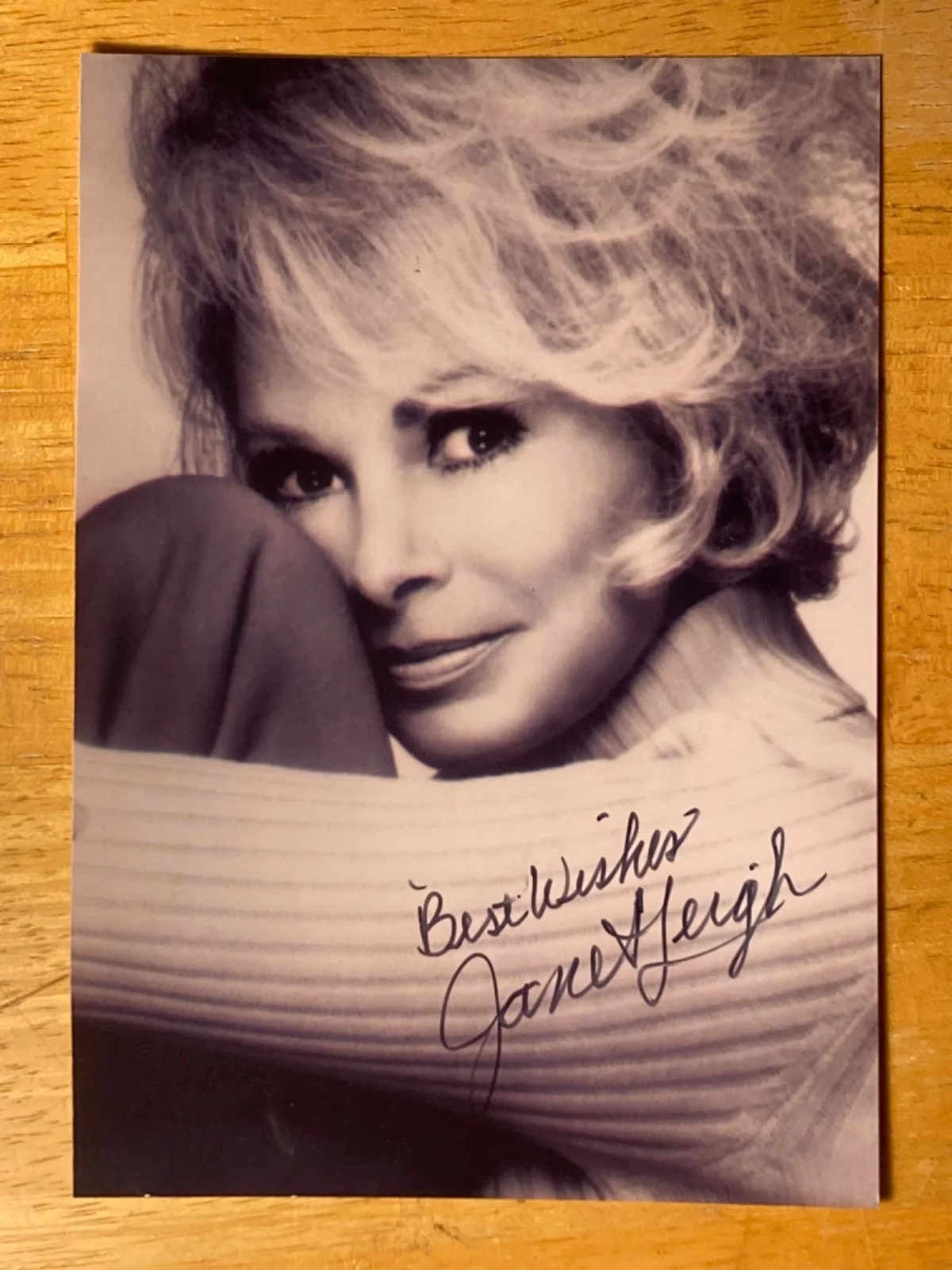 Hand SIGNED Janet Leigh 5x3.5 Photo - Psycho, Jet Pilot, Touch of Evil, Safari,, image 2