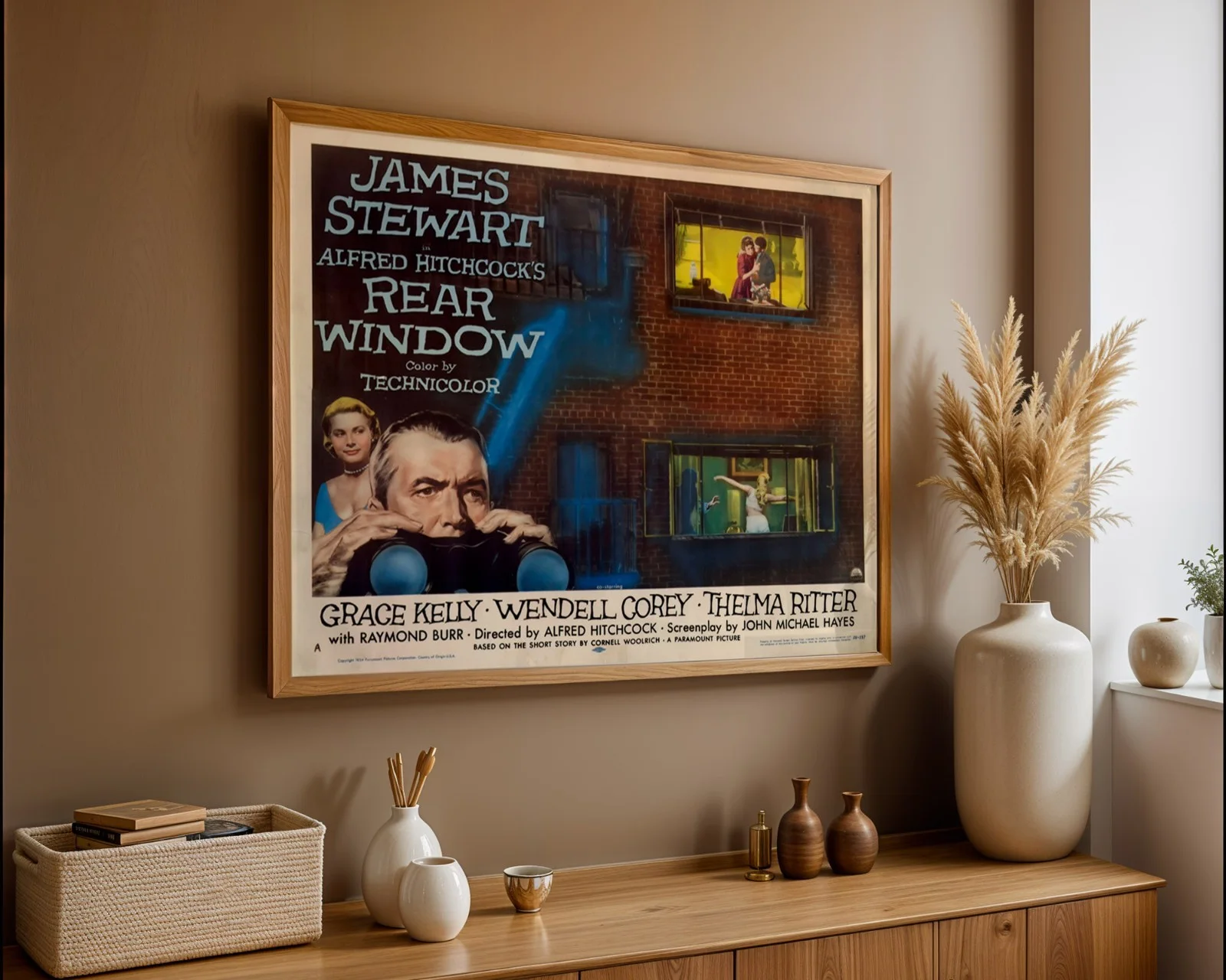 Rear Window - 1954 Hitchcock Thriller Restored 30" x 40" UK Quad Poster, изображение 3