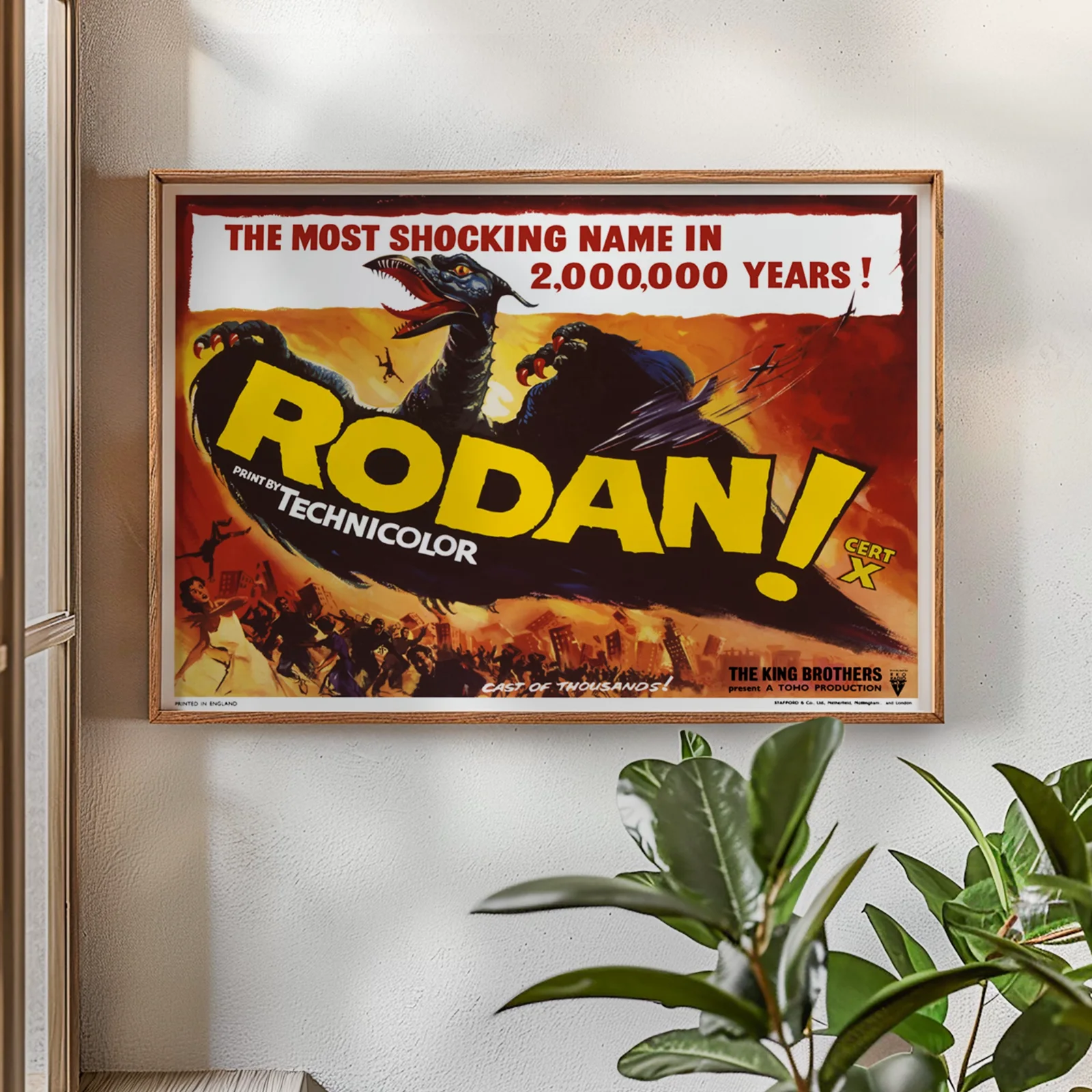Rodan - 1956 Sci-Fi / Monster Film Restored 30" x 40" UK Quad Poster, изображение 2
