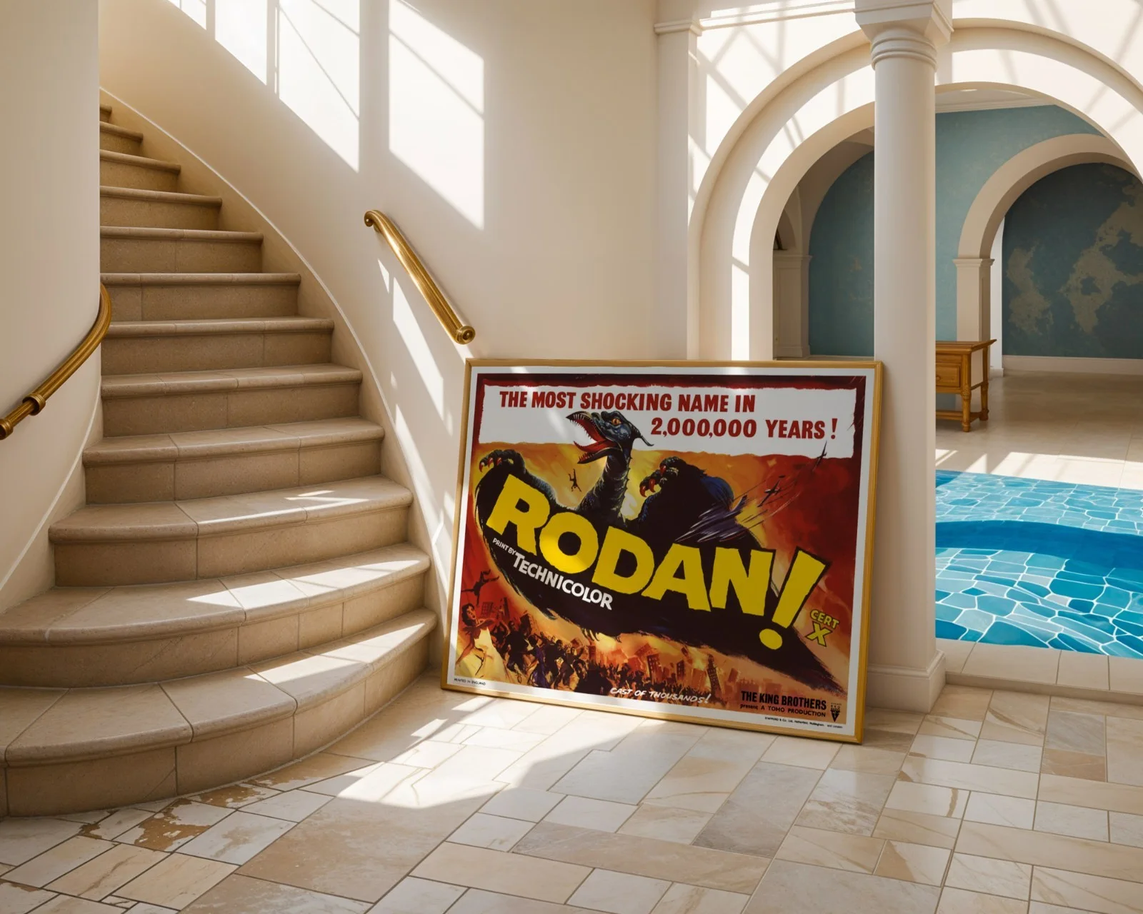 Rodan - 1956 Sci-Fi / Monster Film Restored 30" x 40" UK Quad Poster, изображение 4
