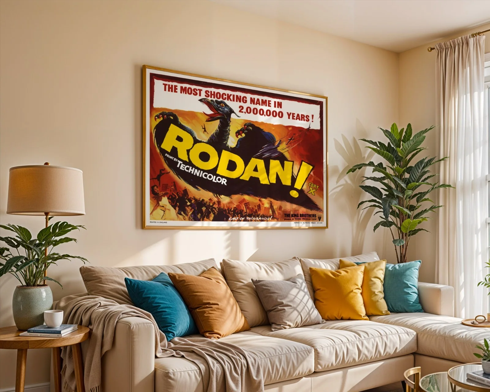 Rodan - 1956 Sci-Fi / Monster Film Restored 30" x 40" UK Quad Poster, изображение 5