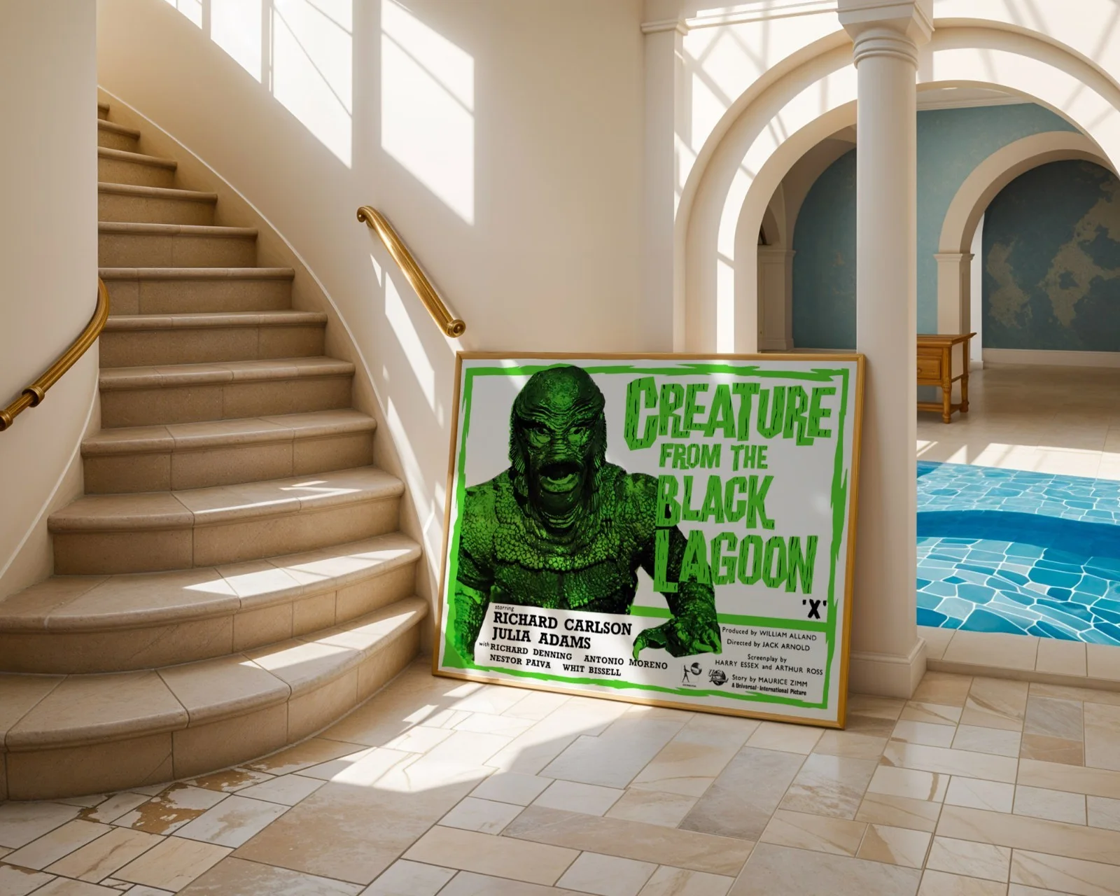 Creature from the Black Lagoon - 1954 Sci-Fi Restored 30" x 40" UK Quad Poster, изображение 4