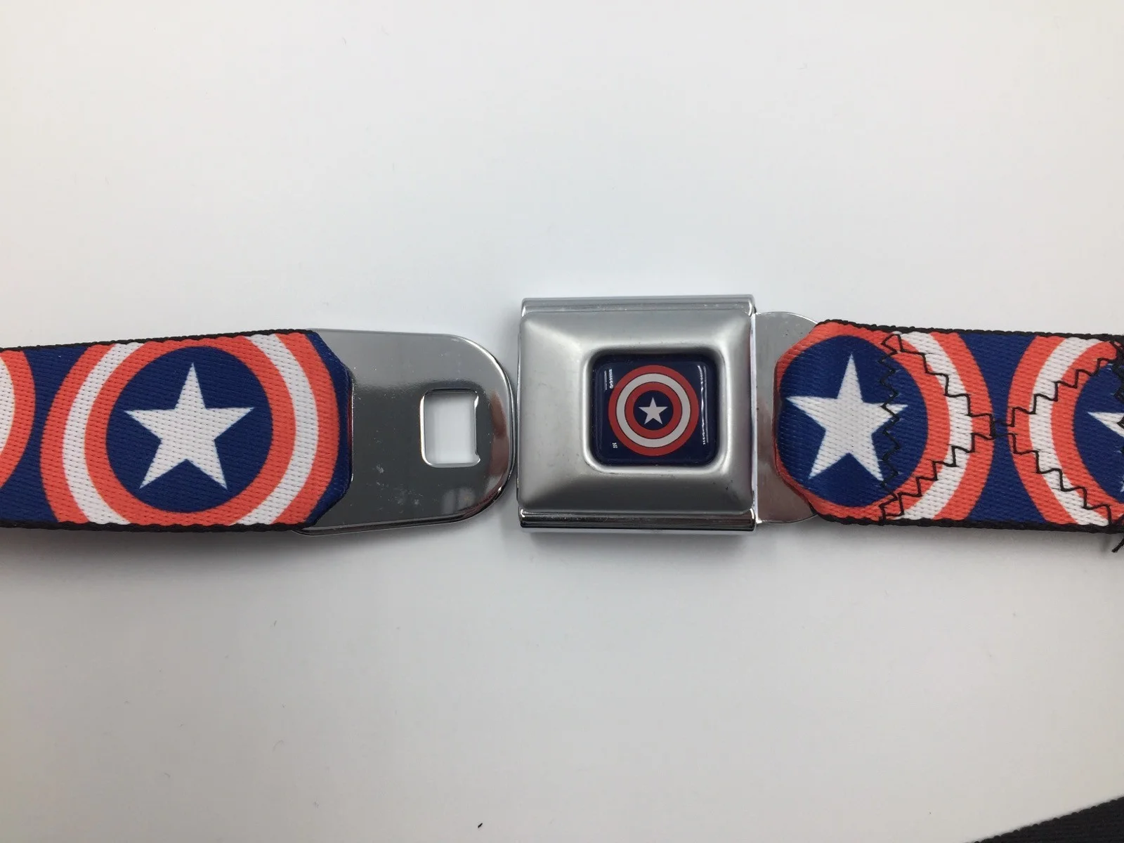 Captain America ’Shield’ Logo “Seatbelt Style” Belt • Marvel Officially Licensed, image 3
