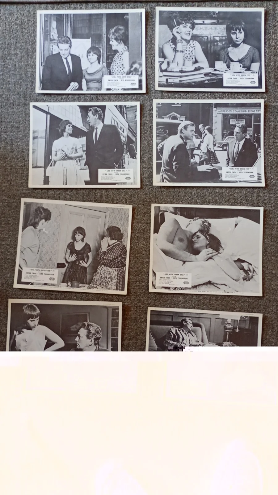 GIRL WITH GREEN EYES 1964 Rita Tushingham, Peter Finch UK 10x8 LOBBY SET, изображение 2