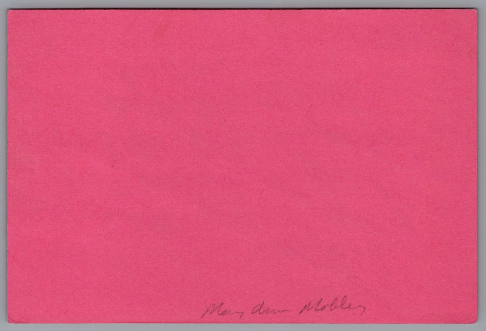 Mary Ann Mobley — Mary Ann Mobley Signed 4x6 Index Card Miss America 1959 Autographed, image 2