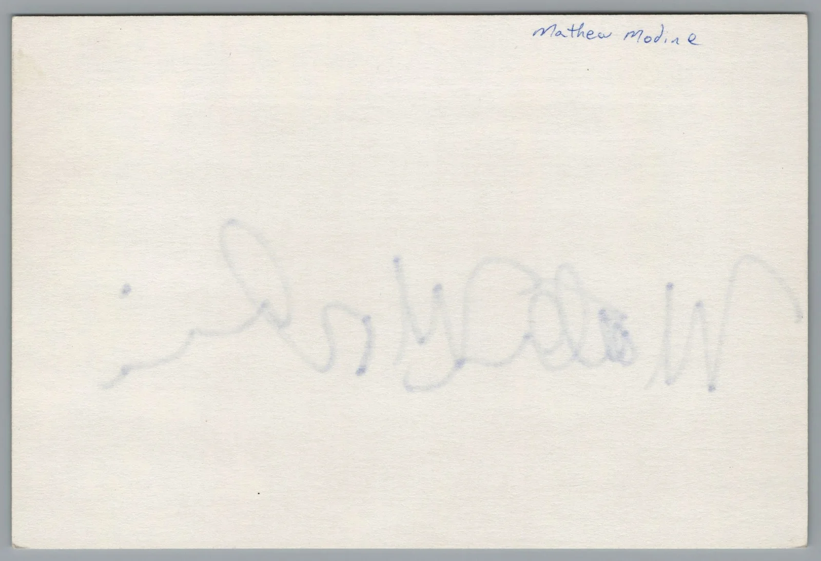 Matthew Modine — Matthew Modine Signed 4x6 Index Card Stranger Things Autographed, image 2