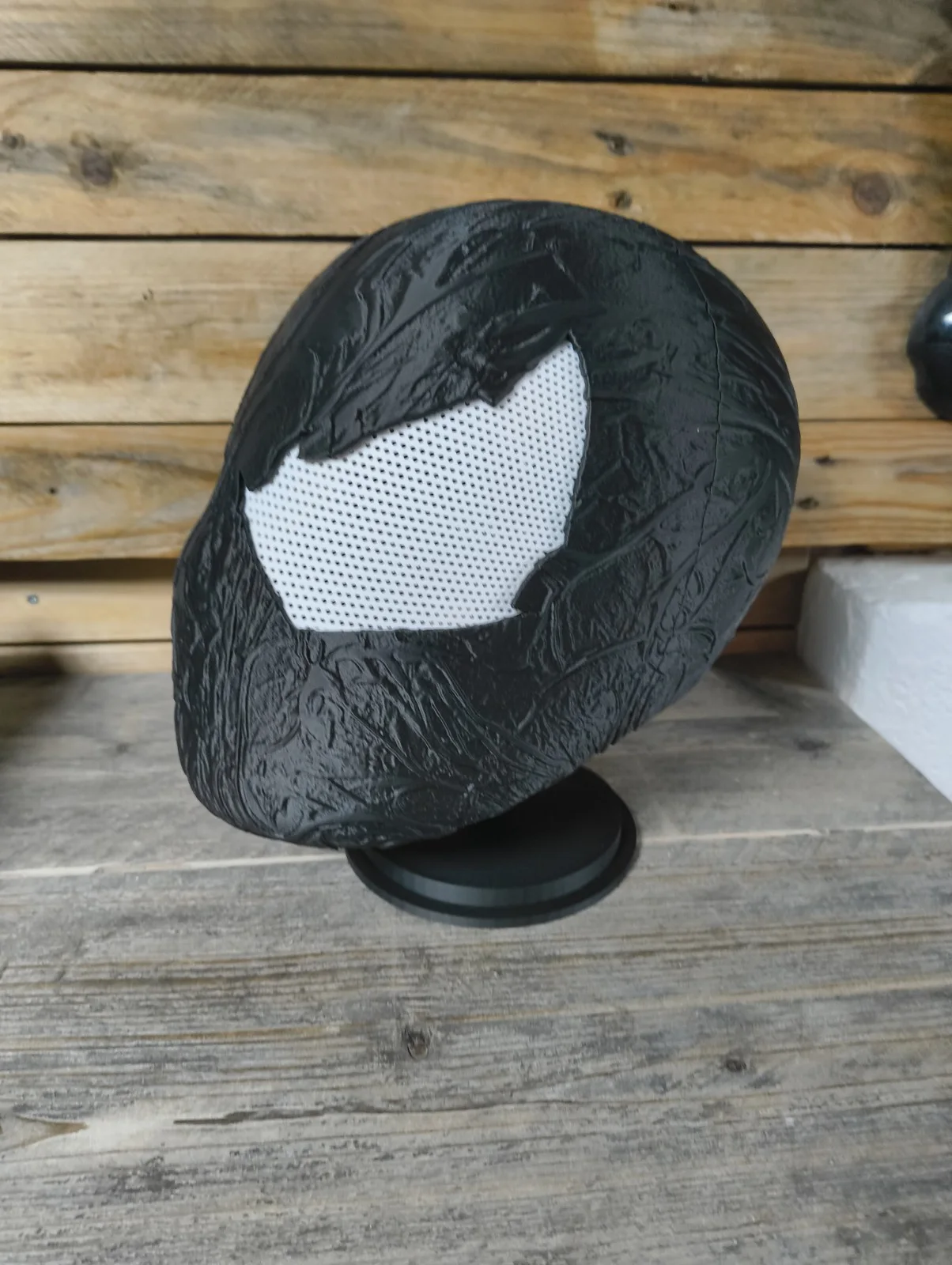Spiderman Symbiote Helmet 3D Printed Raw | Magnetic Mask Cosplay/Display, image 2