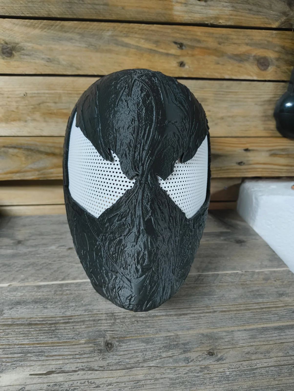 Spiderman Symbiote Helmet 3D Printed Raw | Magnetic Mask Cosplay/Display, image 3