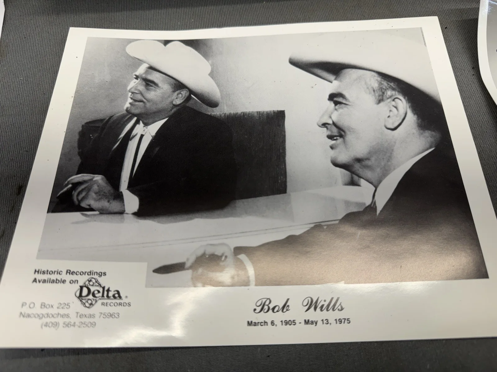 Bob Wills Day Turkey Texas Playboys Billy Walker Sam Hopper Autograph Photos LOT, image 2