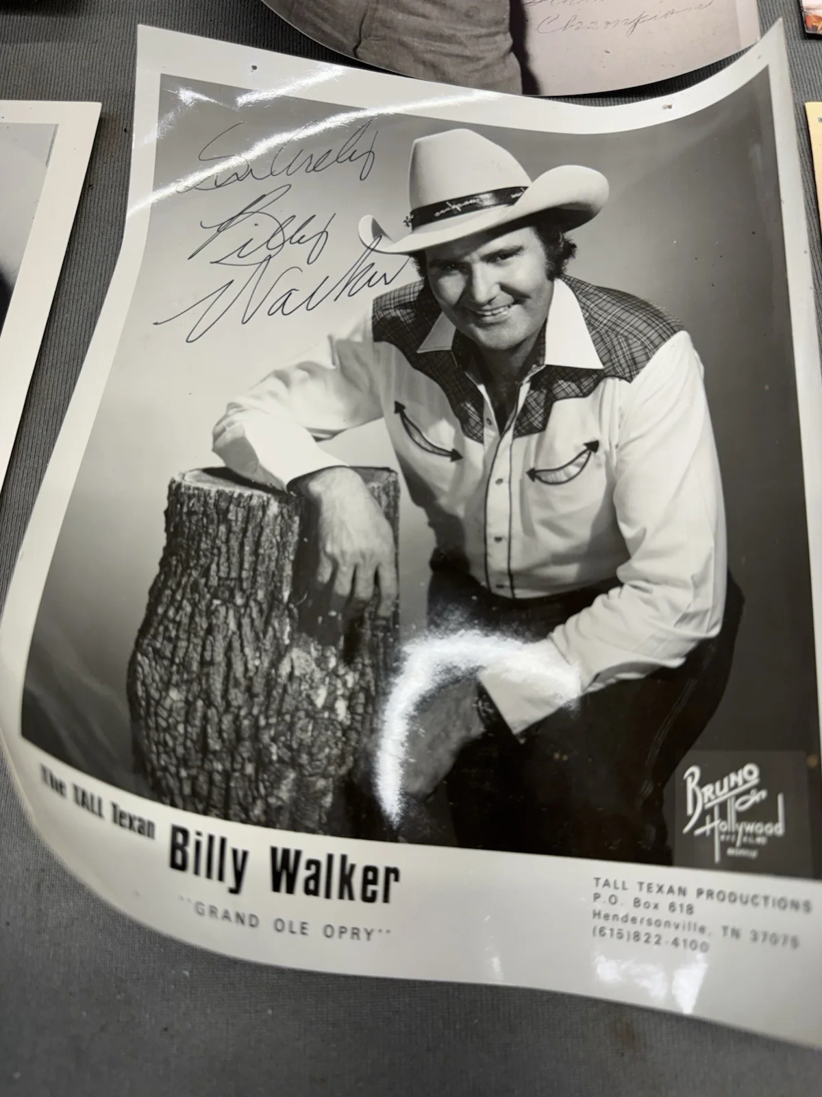 Bob Wills Day Turkey Texas Playboys Billy Walker Sam Hopper Autograph Photos LOT, image 3