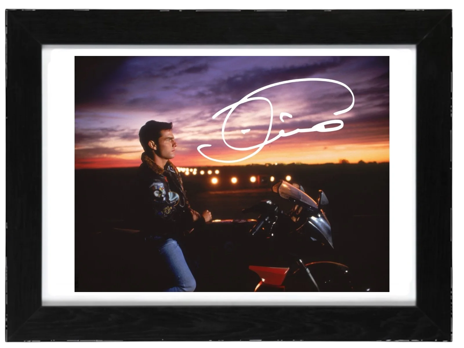 Tom Cruise Signed Autograph PHOTO Pre Print / Framed Film Top Gun, image 2