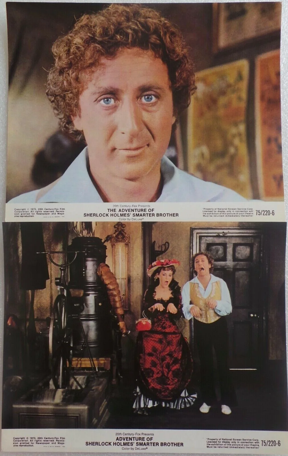 1975 LOBBY CARD SET 10" x 8" - SHERLOCK HOLMES SMARTER BROTHER - Gene Wilder, изображение 3