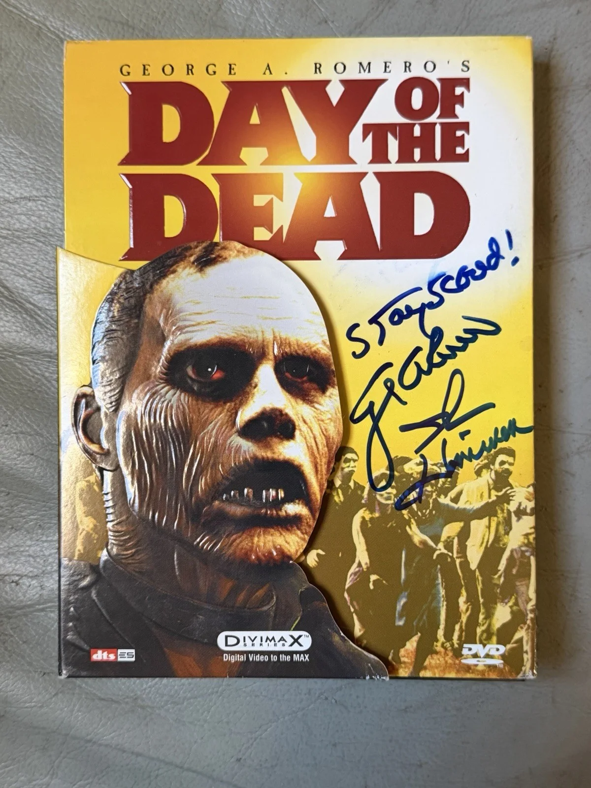 George A Romero — Day Of The Dead Blu Ray Signed / Autographed By George A Romero and Composer