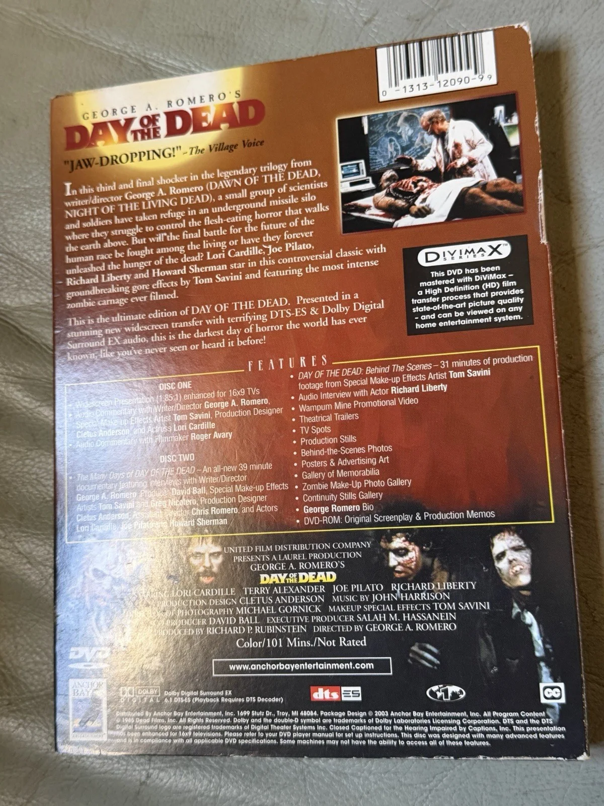 George A Romero — Day Of The Dead Blu Ray Signed / Autographed By George A Romero and Composer, image 5