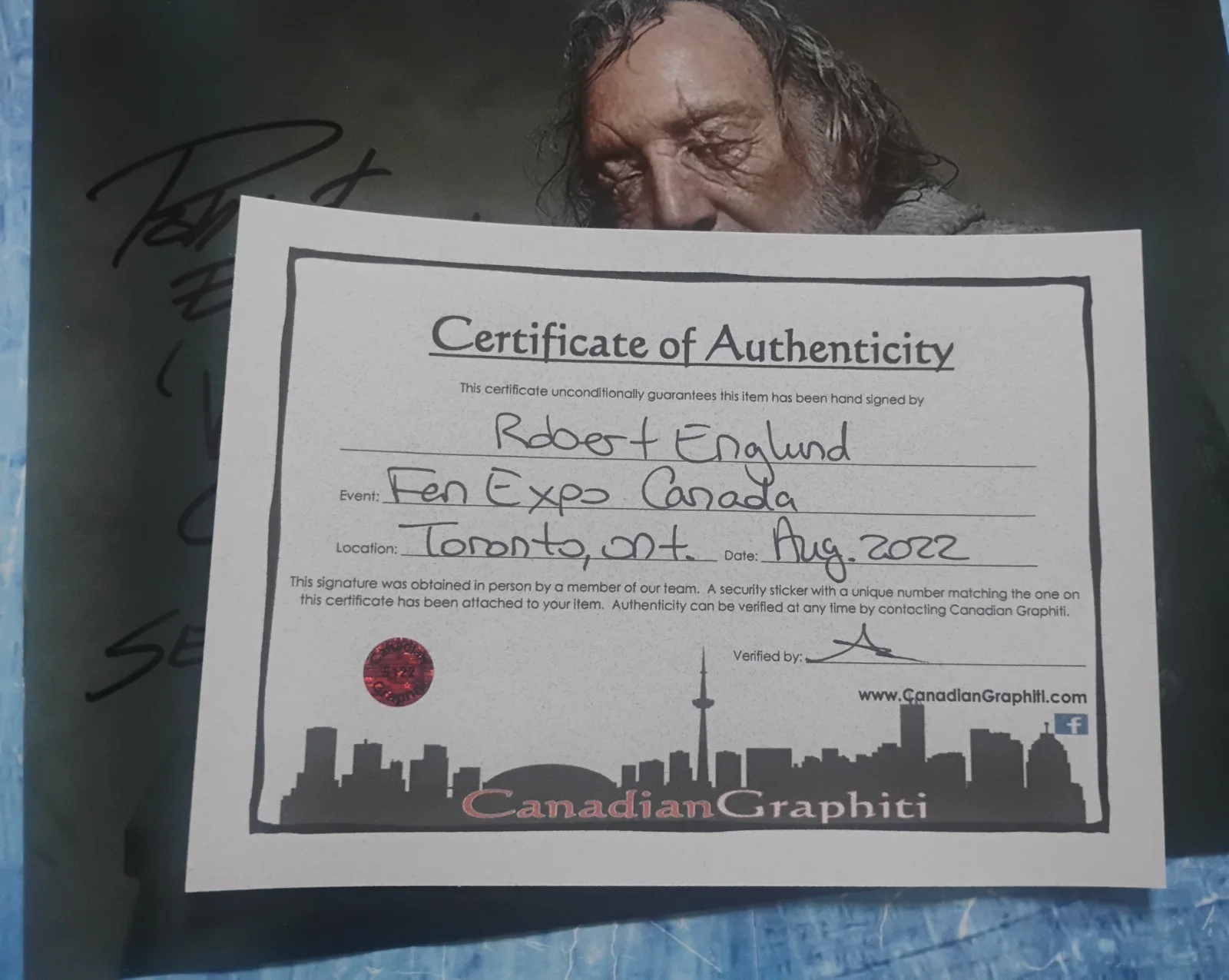 Robert Englund Hand Signed 8x10 Photo COA Stranger Things NO US TARIFFS, image 4