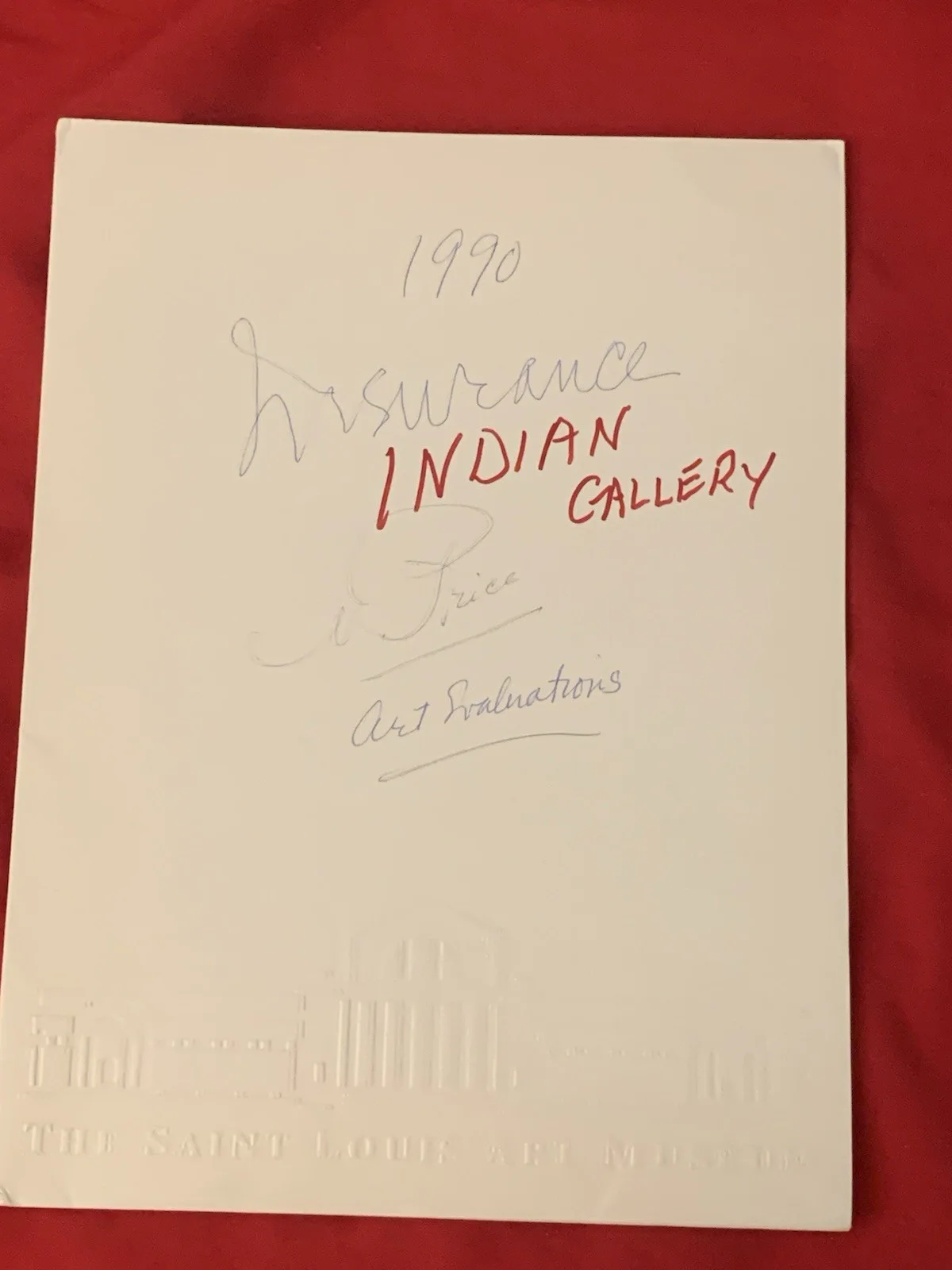 Vincent Price — Vincent Price Estate St. Louis Folder Signed By Vincent Price! 40c