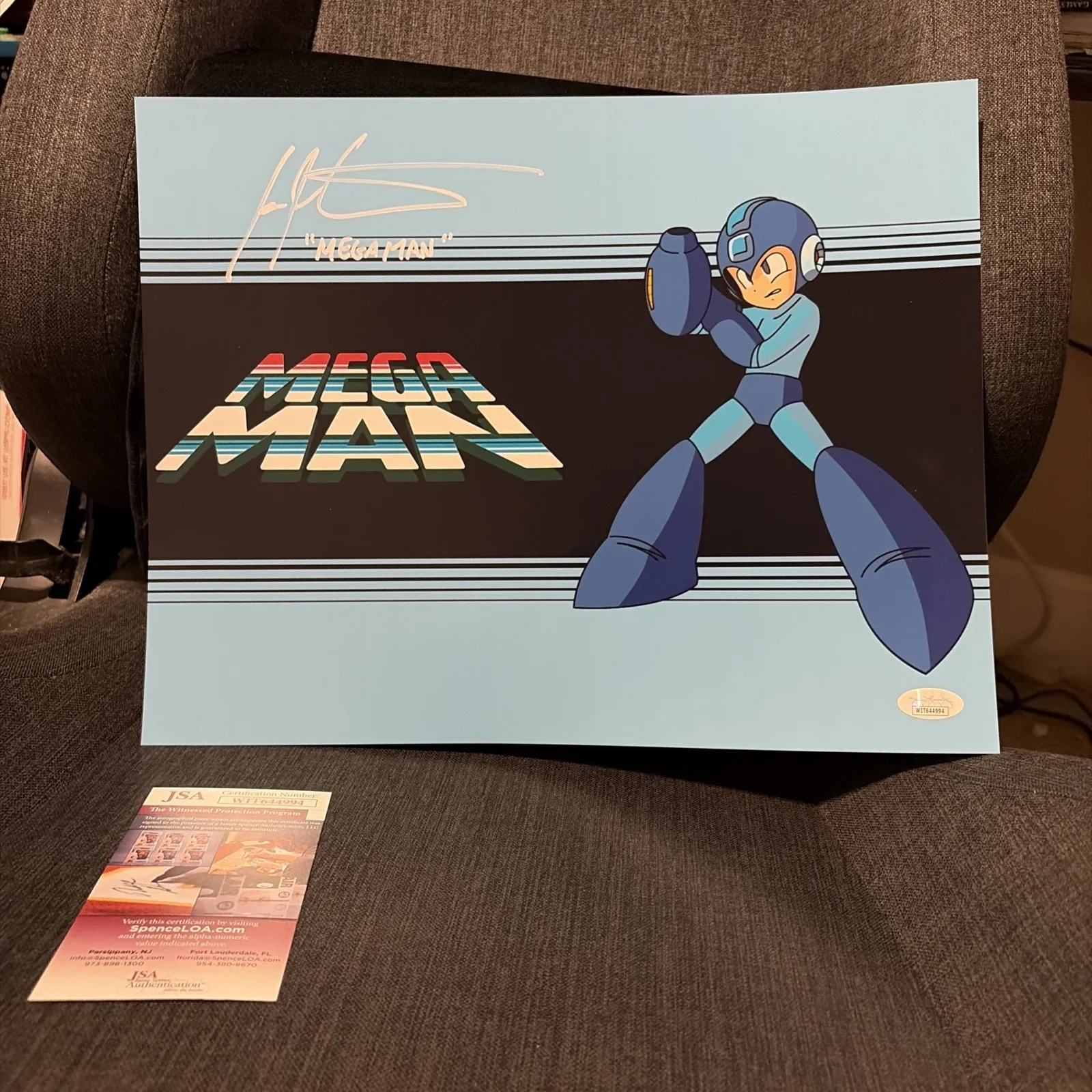 Ian James Corlett — Signed 11x14 IAN JAMES CORLETT Autograph Inscribed Megaman JSA COA