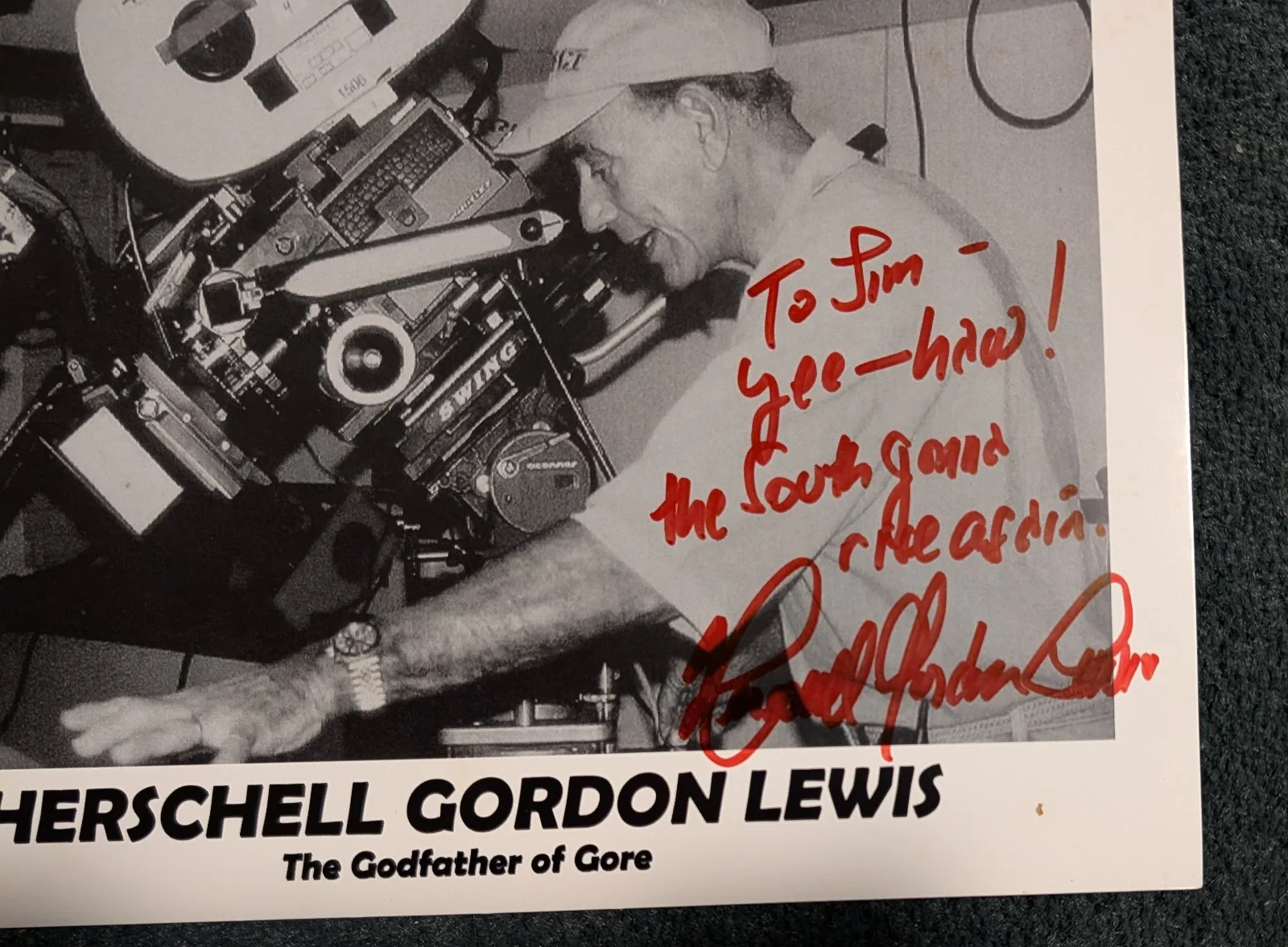Herschell Gordon Lewis — HORROR/GORE Director HERSCHELL GORDON LEWIS AUTOGRAPHED PHOTO & BUSINESS CARD!, изображение 2