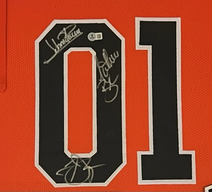 Catherine Bach — Dukes Of Hazzard Signed Catherine Bach John Schneider & Tom Wopat Frame Beckett, image 2