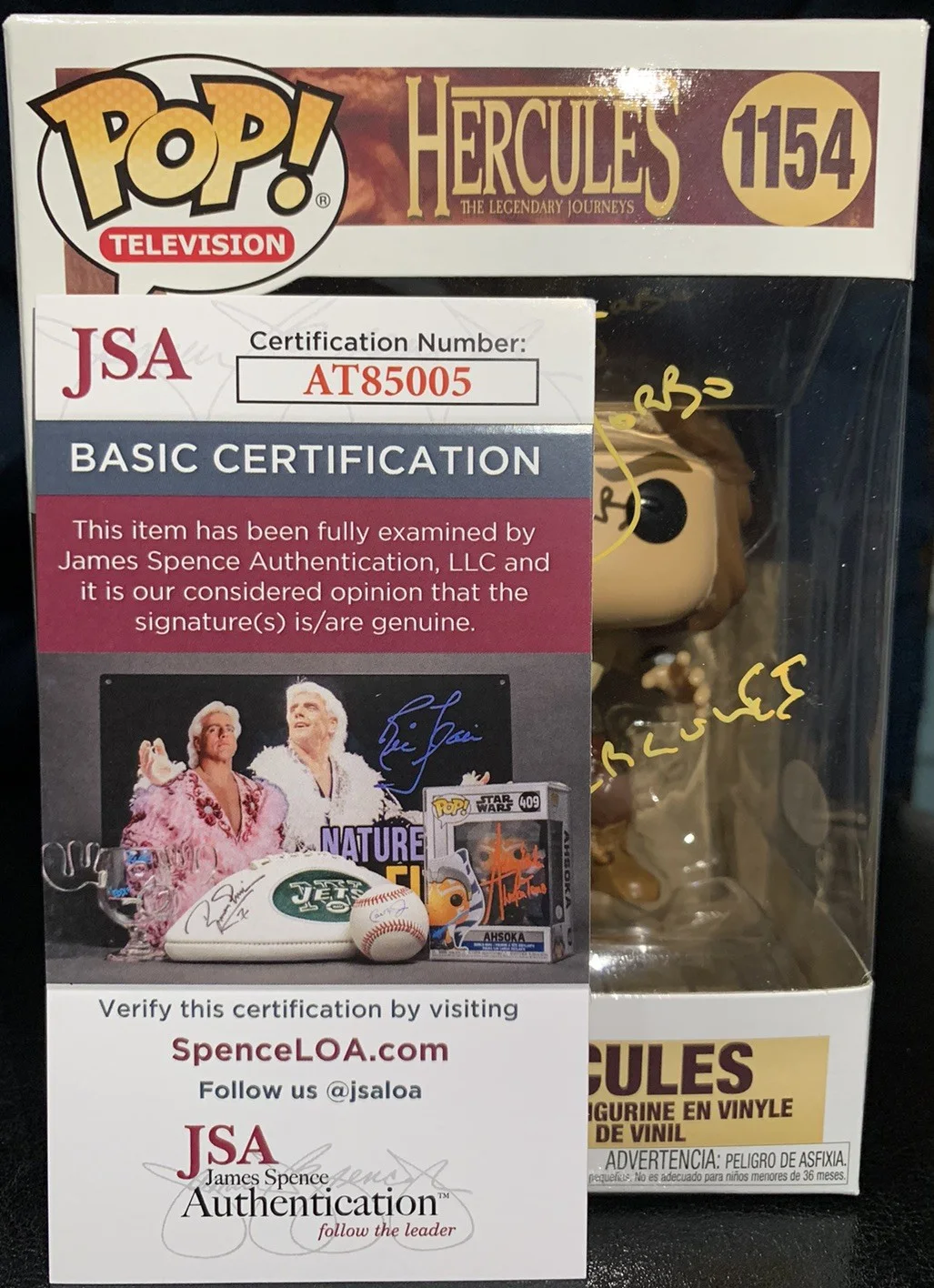 Kevin Sorbo — Kevin Sorbo Signed Autographed Hercules Funko Pop! Vinyl Figure with JSA COA, изображение 3